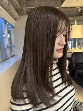 マッシュ チャヤマチ(MASHU chayamachi) 透明感カラー/ブリーチなし/オリーブブラウン/大阪梅田