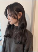 ロングレイヤー 地毛風カラー 顔まわりカット sk