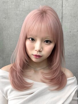 ロンドホットリップ 立川(Lond hot lip) ハッシュレイヤー/ミルクティーベージュ/韓国巻き/顔周りカット