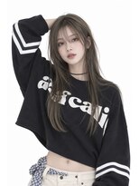 キャロル(CAROL) 韓国レイヤー×オリーブグレージュロング