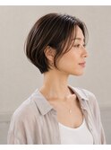 大人のくびれショートボブ×ナチュラルハイライト