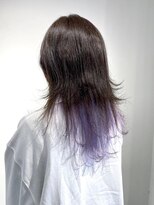 クアトログランシュ 水戸店(QUATRO×GranCieux) ブリーチ2回インナー×ラベンダー【水戸/ブリーチ/インナー】