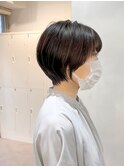 黒髪ショートボブ　似合わせカット