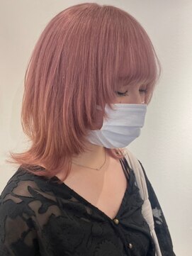 ベレーザ 渋谷(BELEZA) 4650ニュアンスカラーホワイトピンク韓国ヘアミルクティーピンク