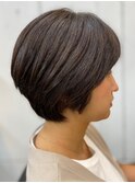 丸みボブ　ショートヘア　ツヤ髪　菊名　20代30代40代