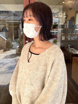 カレア(careA) 外はねボブ×ラベンダーカラー1
