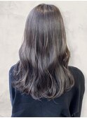 ふんわりカールヘルシースタイルルーズヘアショコラアッシュ