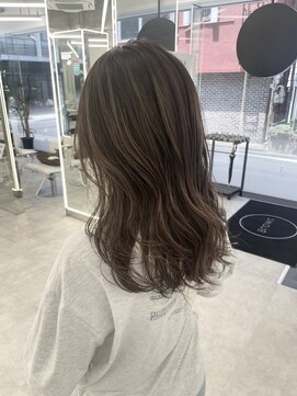 ブラウン(Brown) アッシュベージュナチュラルハイライト