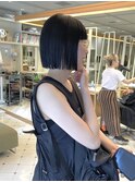 ボブ　長め　ストレート　ミニボブ　韓国　外ハネ　艶髪　暗髪