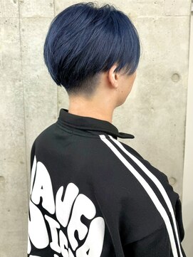 モリオ(morio) センターパート/ハンサムショート/ブルーブラック