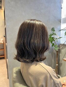 ビス フルール 日暮里店(Vis fleur) 30代40代ハイライトミディアムヘアー×大人可愛いブラウンカラー