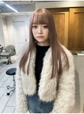 ピンクベージュ　ケアブリーチ　横浜　卒業式