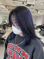 タイドヘアー 高槻店(TIDE HAIR)&nbsp;バレイヤージュ×ブルー