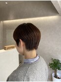 大人ショート×オレンジブラウン