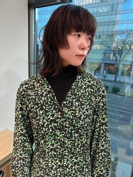 ファースト 仙台店(first) 【スタイリスト松根】レイヤーカットウルフ ピンクブラウン