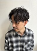 無造作パーマツーブロックグランジパーマ