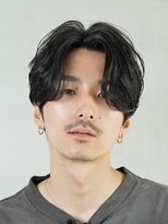 銀座ニュアンスパーマミディアムセンターパートツイストパーマ