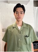 ソフトツーブロック七三分けショート