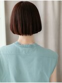 シースルーバング切りっぱなし小顔ミニボブTc4大宮20代30代40代