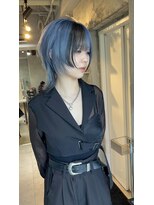 フォート(FORT)&nbsp;ケアブリーチダブルカラー　インナーカラー　ブルー