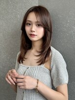 レーヴバイロンド 仙台(Reve by Lond)&nbsp;レイヤーカットココアベージュ前髪カット小顔髪質改善仙台