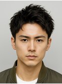 Haleニュアンスパーマスパイキーショートバーバーフェザーパーマ