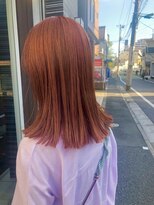 ルーチェ(Luce)&nbsp;カッパーブラウン/オレンジブラウン/切りっぱなしロブ/鶴川/小顔
