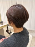 40代50代60代ひし形小顔ショートボブ絶壁解消白髪ぼかし前髪あり