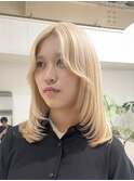 ◎ブロンドハイトーンデザインカラーアンブレラカラー金髪