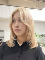 ミーム 原宿 表参道(meme) ◎ブロンドハイトーンデザインカラーアンブレラカラー金髪