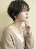 大人可愛い20代30代40代小顔ひし形ショート丸み前下がり