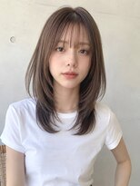 ノア(NOA) 【NOA】韓国風顔まわりレイヤーくびれミディ透明感カラー