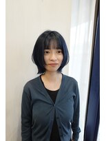 ミュゼドゥアートシエル(Musee du Art ciel) レイヤーボブ×ブルーカラー