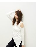 大人キュートな耳かけ無造作ミディ