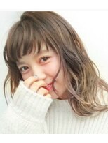 トルネード(TORNADO) 外国人風ロブ ハイライトバレイヤージュ ベイクドカラー