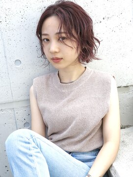 バース(BIRTH) 天神【BIRTH】大人かわいいセンターパートウエーブボブ　13