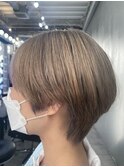 【SHARON原宿】マッシュショート×ブリーチありベージュ