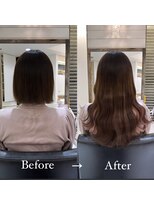 リゼル シブヤ(RISEL SHIBUYA)&nbsp;シールエクステでショートヘアから自然なロングヘア