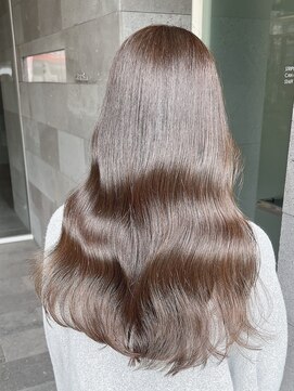 ヒアー 神戸三宮元町(here) 髪質改善/艶ボルドー/ベビーバング/プレミアムカラー