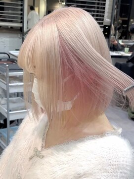 ベレーザ 渋谷(BELEZA) 4343ニュアンスカラーインナーベビーピンクミルクティーアッシュ