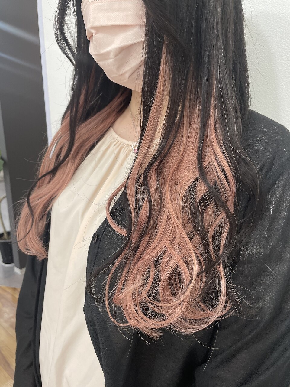 20代30代大人可愛いシールエクステピンクベージュカラー：L187903879