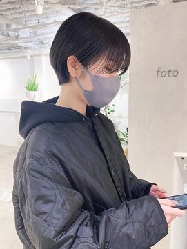 フォト イケブクロ(foto IKEBUKURO) ショート/ボブ/前髪カット×黒髪/ブリーチなし/黒染め[池袋]