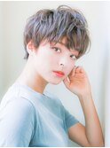 髪質改善◎ショートボブ+縮毛矯正+透明感シアカラー[原宿]