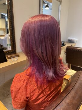 ローマ ギンザ(ROMA Ginza) 外ハネ × ピンクカラー