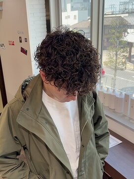 クール 大和八木駅前店(Coeur) ブラウン×プードルパーマ