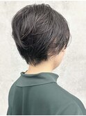 <大人女子くせ毛風パーマショートボブニュアンスパーマ30代40代1