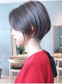 say.イメチェン外ハネボブ美髪ワイドバングアッシュベージュ暗髪