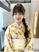 【夏祭り七夕ヘアセット】浴衣着付け＋ヘアセット