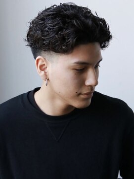 グルーマーズクレッジ 渋谷店(GROOMER/S CREDGE) men's/メンズ/フェザーパーマ/ニュアンス/ブルーブラック/黒染め