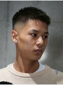 MEN'S/ベリーショート×ハイフェード/短髪/黒髪/20代30代